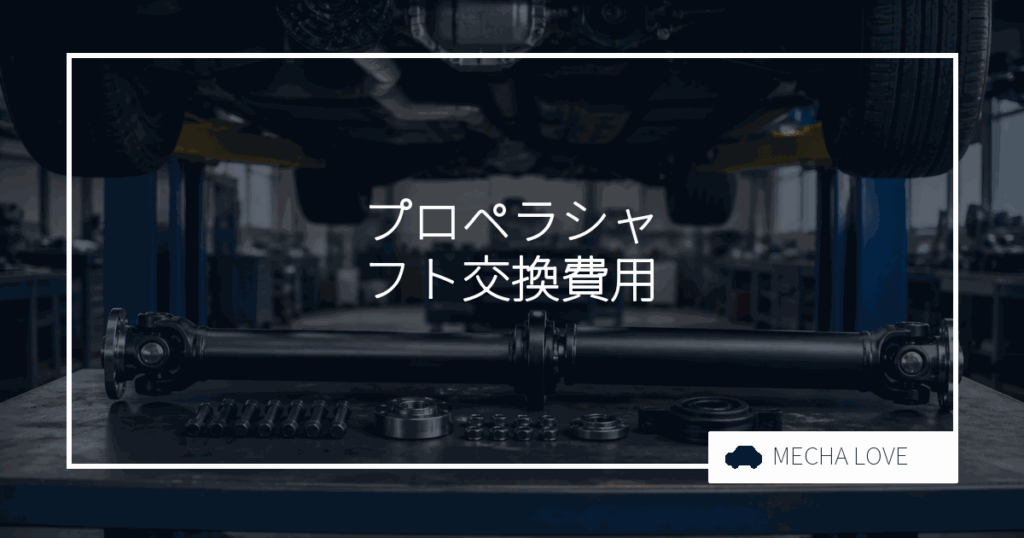 プロペラシャフト交換費用はいくら？相場・内訳・安く抑えるコツを整備士が解説
