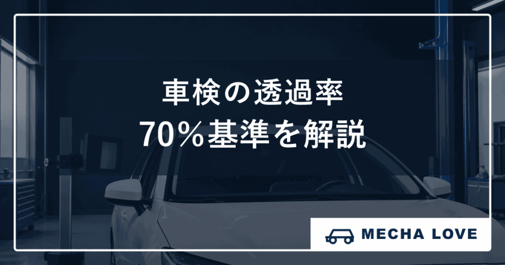 車検の窓ガラス透過率70％基準を解説するメカラブのアイキャッチ