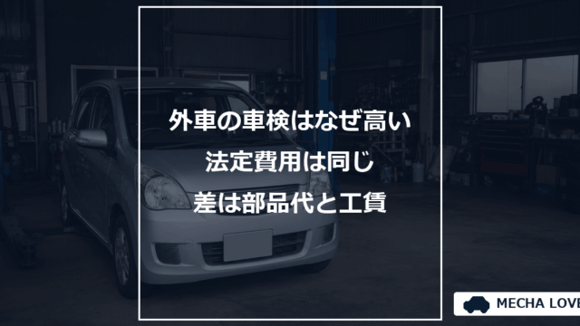 外車の車検費用をテーマにしたメカラブのアイキャッチ画像